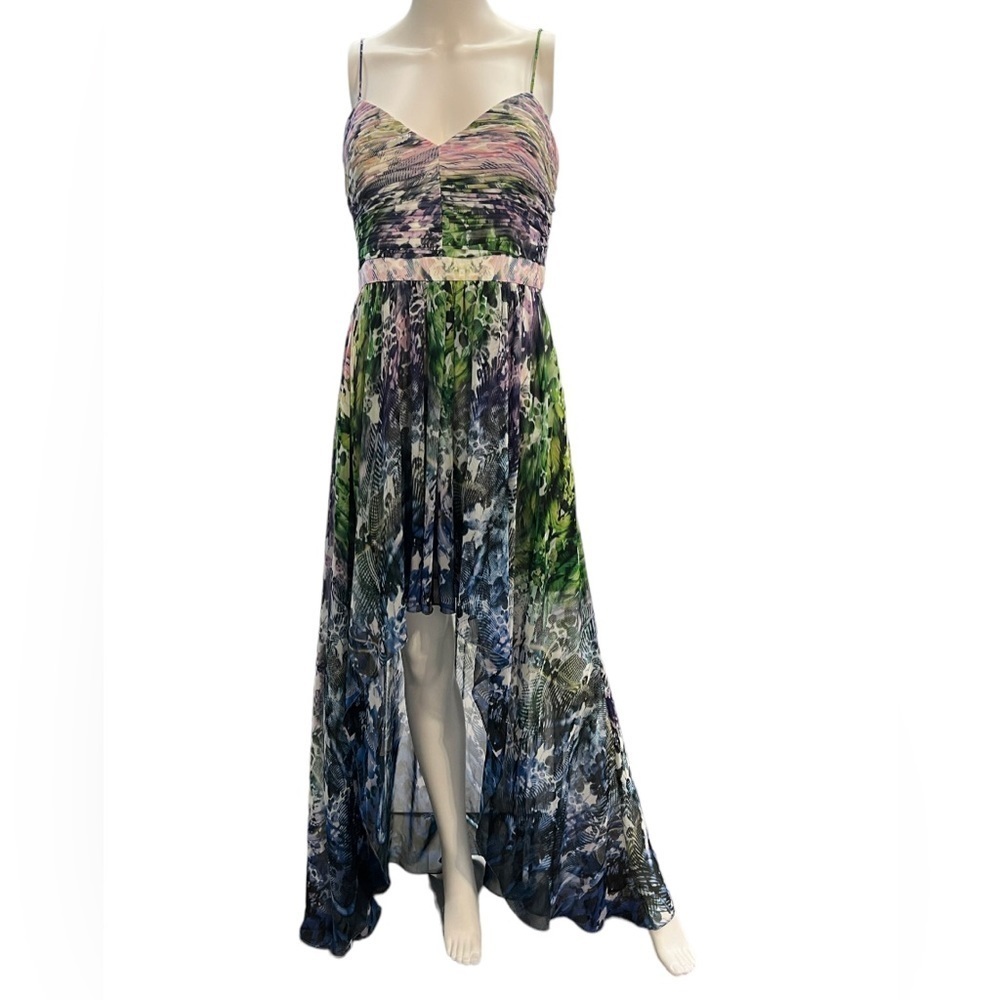 Aidan Mattox Floral‎ High Low Dress Size 10 - Picture 3 of 10